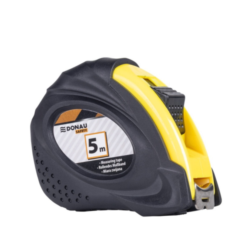 Preview: Donau Rollmeter 5 Meter Metallband schwarz gelb Maßband kaufen